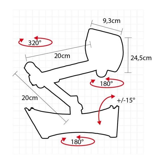 Omb Format 3 Supporto da Parete per Tv a Schermo Piatto 42'' Vesa 20