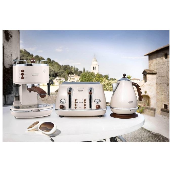 De'Longhi Icona Vintage ECOV 311.BG, Macchina Espresso, Beige, 1.4 L