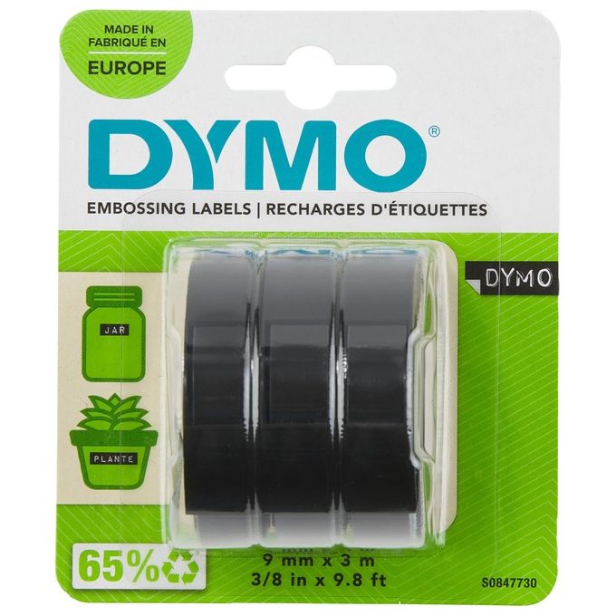 Dymo Cf3nastri Rilievo 9mmx3m Nero