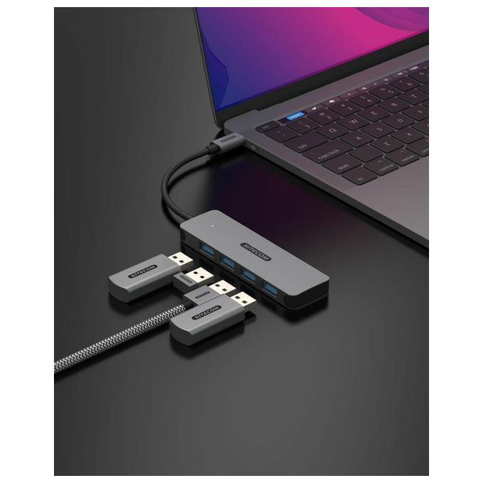Sitecom Cn-5009 Hub Usb-c a Usb-a 3.0 4 Porte 5gbps