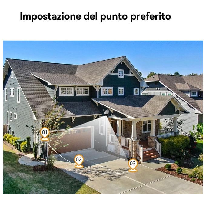 Imou IPC-K7FP-3H0TE-EU Cruiser SC Telecamera IP PTZ 4G 3MP 2K Full Color Wi-Fi 6 IP66 visione notturna 30m sirena 110 dB colore Bianco
