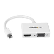 StarTech Adattatore Mini DisplayPort a HDMI e VGA Convertitore audio-video da viaggio mDP 2 in 1 1920x1200 - 1080p Bianco
