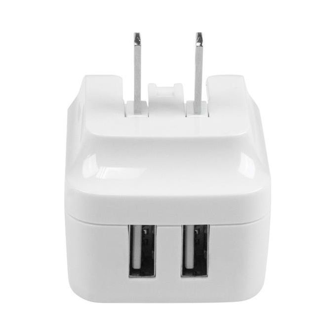StarTech.com Caricabatterie da Muro a doppia porta x2 USB ad alta potenza ( 17W - 3.4 Amp ) con prese da viaggio (Internazionale) Bianco