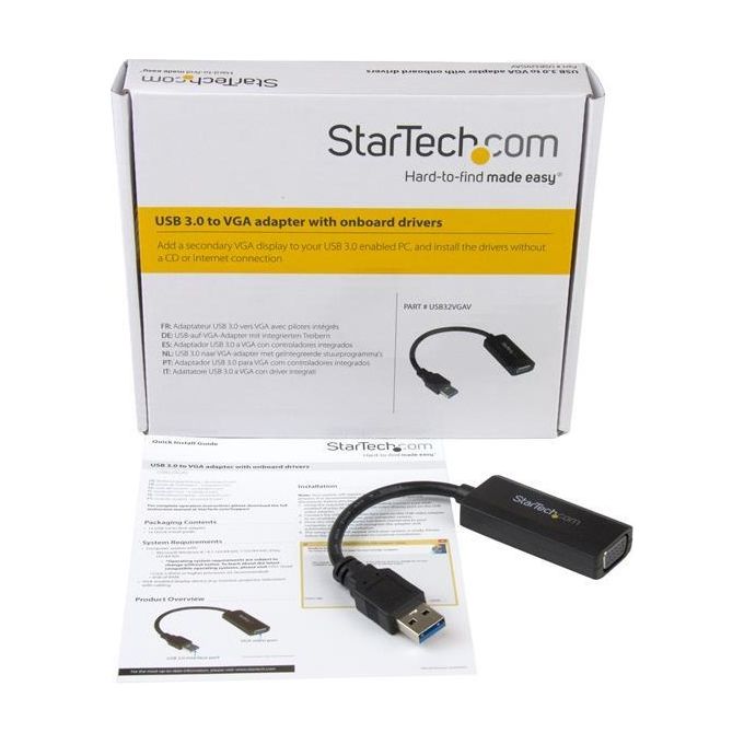 StarTech Adattatore Video Esterno USB 3.0 a VGA - Scheda grafica esterna con installazione driver integrato - 1920x1200-1080p