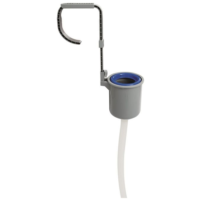 Bestway 58237 Flowclear Deluxe Kit Manutenzione Piscina Skimmer Spazzola Retino Asta 279 cm Tubo 7.5 m colore Blu Bianco
