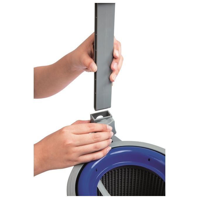 Bestway 58237 Flowclear Deluxe Kit Manutenzione Piscina Skimmer Spazzola Retino Asta 279 cm Tubo 7.5 m colore Blu Bianco