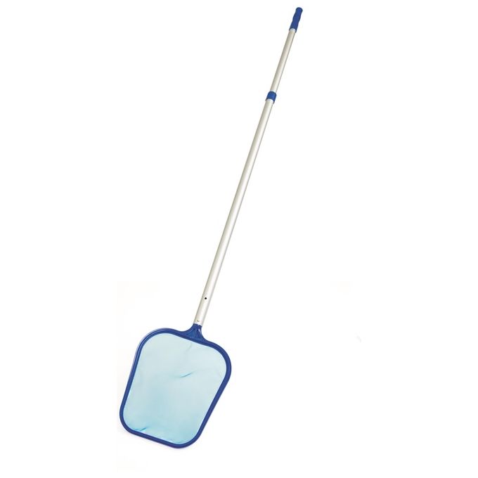 Bestway 58237 Flowclear Deluxe Kit Manutenzione Piscina Skimmer Spazzola Retino Asta 279 cm Tubo 7.5 m colore Blu Bianco