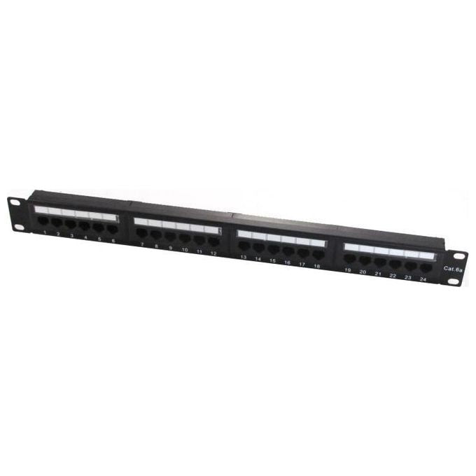 WP WPC-PAN-6AU-24 Patch Panel 24 Porte RJ45 Cat.6a UTP 1U colore Nero