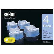 Braun Clean and Renew Accessorio Cartuccia Quadrupla Confezione da 4 Pezzi