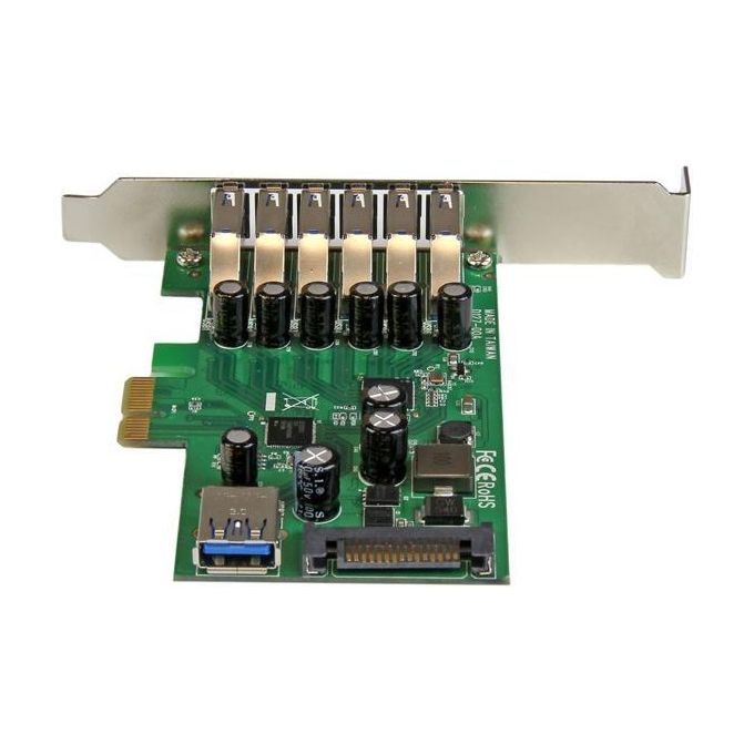 Startech Scheda Espansione PCI Express USB 3.0 a 7 Porte con Profilo Basso e Standard Alimentazione Sata