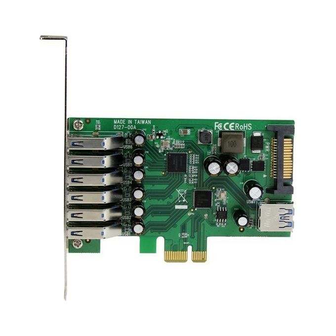 Startech Scheda Espansione PCI Express USB 3.0 a 7 Porte con Profilo Basso e Standard Alimentazione Sata