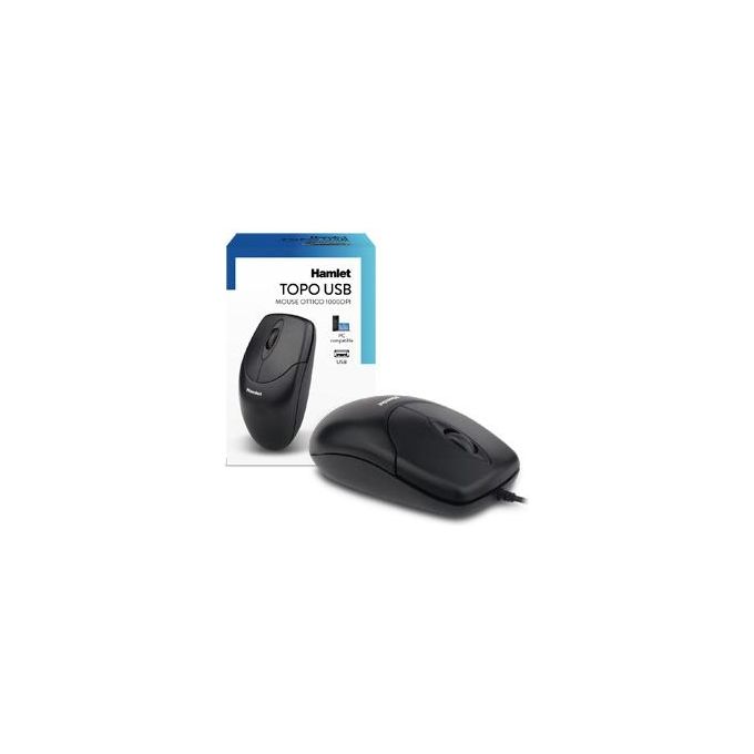 Hamlet Xmiceu2 Mouse usb 1000dpi nero