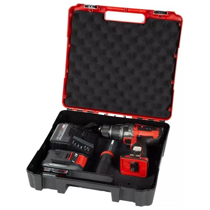 Einhell 4514211 TP-CD 18-60 Li-i BL Trapano avvitatore a percussione a batteria 18 V 2,0 Ah motore brushless mandrino 13 mm luce LED inclusa valigetta colore Nero