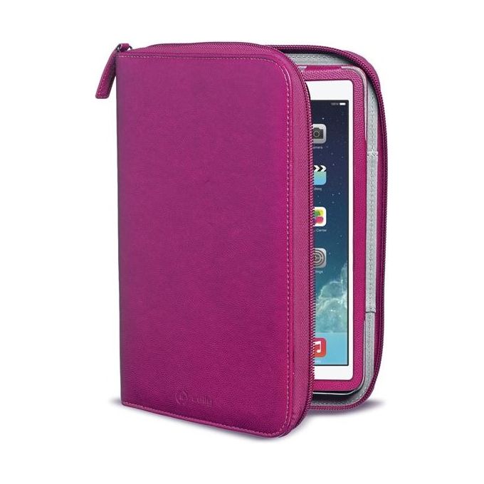 Celly Organizer Custodia con Zip per iPad Air, Rosa