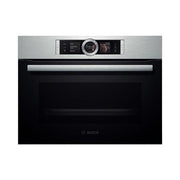 Bosch CSG656BS1 Serie 8 Forno Elettrico Compatto Multifunzione da Incasso a Vapore Capacita' 47 Litri Classe energetica A+ 14 Programmi EcoClean Fast Pre-Heating 60 cm Acciaio Inox