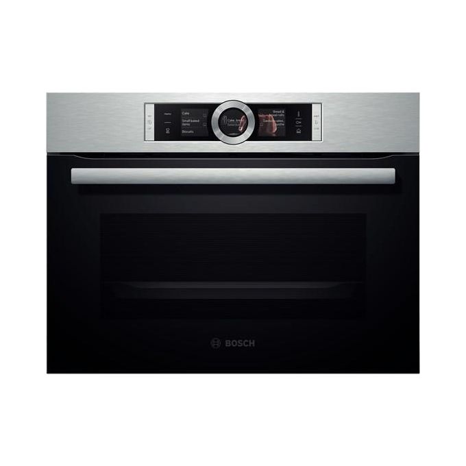 Bosch CSG656BS1 Serie 8 Forno Elettrico Compatto Multifunzione da Incasso a Vapore Capacita' 47 Litri Classe energetica A+ 14 Programmi EcoClean Fast Pre-Heating 60 cm Acciaio Inox