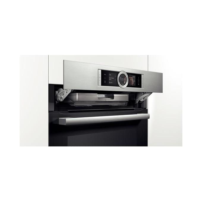 Bosch CSG656BS1 Serie 8 Forno Elettrico Compatto Multifunzione da Incasso a Vapore Capacita' 47 Litri Classe energetica A+ 14 Programmi EcoClean Fast Pre-Heating 60 cm Acciaio Inox