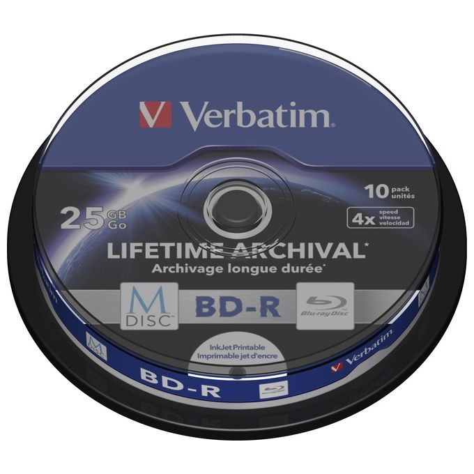Verbatim M-disc bd-r 25Gb 4x Spindle 10