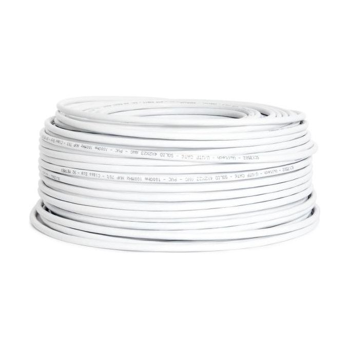 Vultech SC13502-100 Matassa LAN Cat 6 UTP 100m 23AWG 250MHz 10-100-1000 Mbps colore Bianco