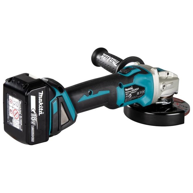 Makita DGA521ZX1 Smerigliatrice Angolare a Batteria 18V 125 mm Brushless X-LOCK 8500 rpm colore Blu Nero