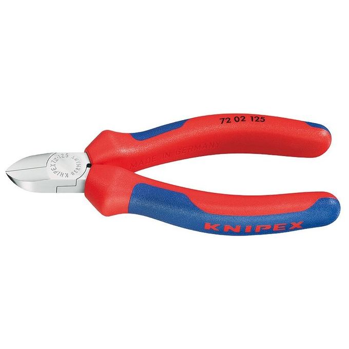 KNIPEX 72 02 125 Tronchese per Resina Sintetica con Impugnature Multicomponente Lunghezza 125 mm colore Nero