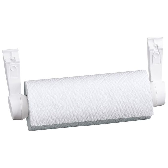 Leifheit 25771 Parat F2 Portarotoli da Parete per 3 Rotoli con Tagliacarta e Ripiano Portaspezie colore Bianco