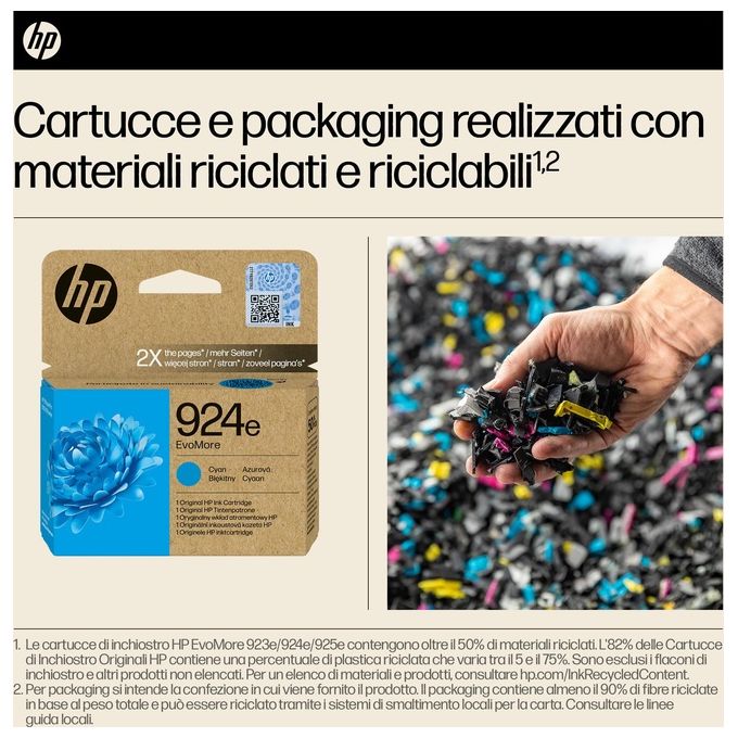 HP 4K0U7NE 924e EvoMore Cartuccia di Inchiostro Originale XL 800 pagine colore Ciano