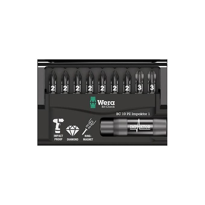 Wera Bit-Check 10 PZ Impaktor 1 10 Pezzi
