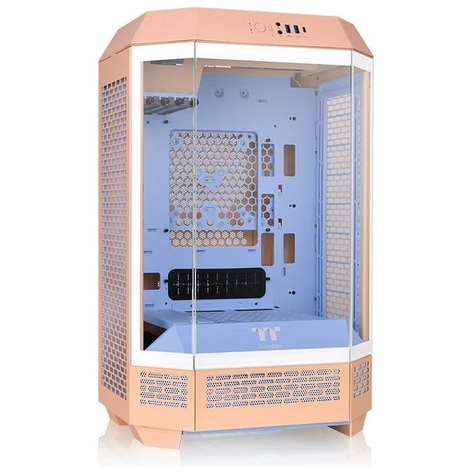 Thermaltake CA-1Y4-00SKWN-00 The Tower 300 Case PC Micro Tower per schede madri Micro ATX e Mini ITX con supporto radiatore 420 mm colore Peach Fuzz