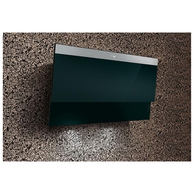 Turboair TURDIVABLF80 DIVA Cappa a parete 80 cm 625 m³-h Classe D 68 dB 3 velocita' colore Nero Acciaio Inox
