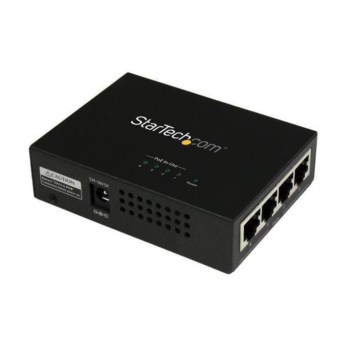 StarTech.com Switch 4 Porte Gigabit poe+ Midspan