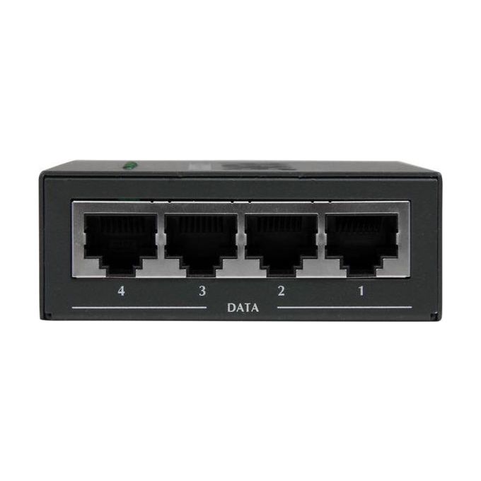 StarTech.com Switch 4 Porte Gigabit poe+ Midspan
