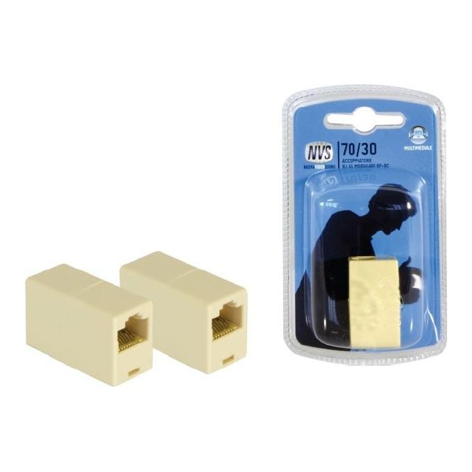 Nuova Video Suono Accoppiatore 2 prese femmina Extender cavi rete RJ45 8 pin