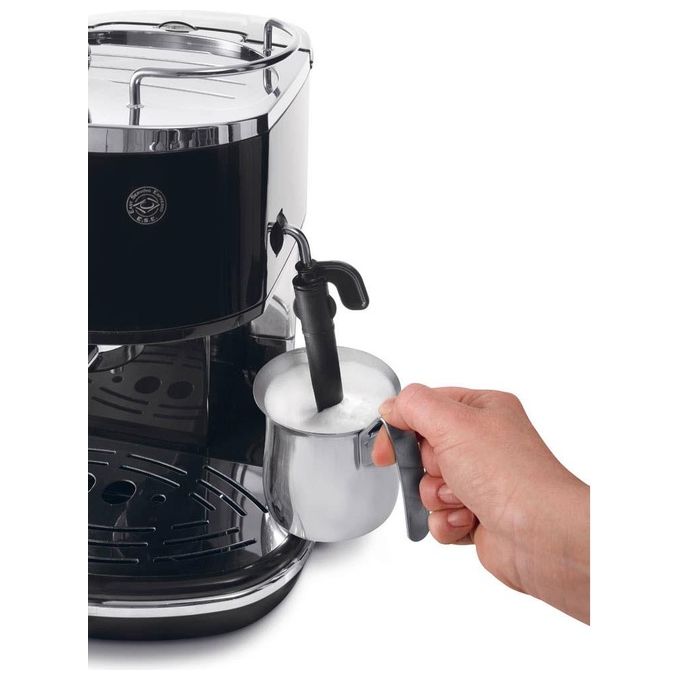 De'Longhi, Macchina Espresso Manuale, Icona Classic, Nero, Acciaio Inox