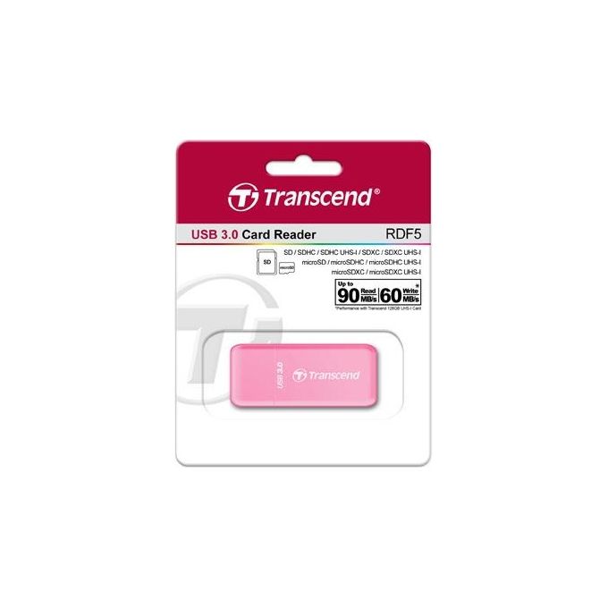 Transcend RDF5 Lettore di Schede Rosa Usb 3.0