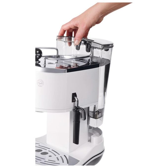 DeLonghi ECO311.W Icona Macchina da Caffe' Sistema Manuale Potenza 1100 W Capacita' 1,4 Litri Cappuccino System Porta Filtro Bianco