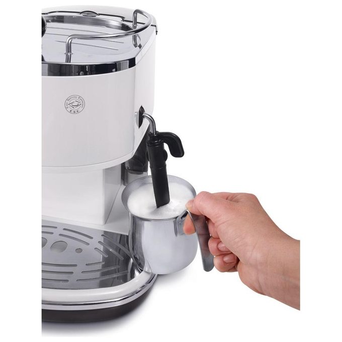 DeLonghi ECO311.W Icona Macchina da Caffe' Sistema Manuale Potenza 1100 W Capacita' 1,4 Litri Cappuccino System Porta Filtro Bianco