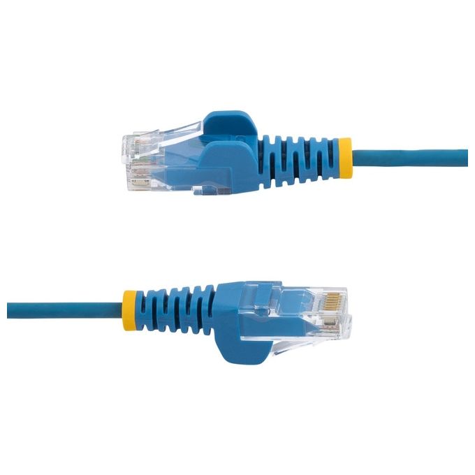 StarTech.com Cavo di Rete Ethernet Snagless CAT6 da 1mt Cavo Patch Antigroviglio Slim RJ45 Blu