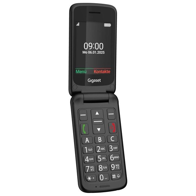 Gigaset GL595 Telefono Cellulare per Anziani Clamshell SIM singola IP44 Bluetooth Tasto SOS 2.8'' colore Nero