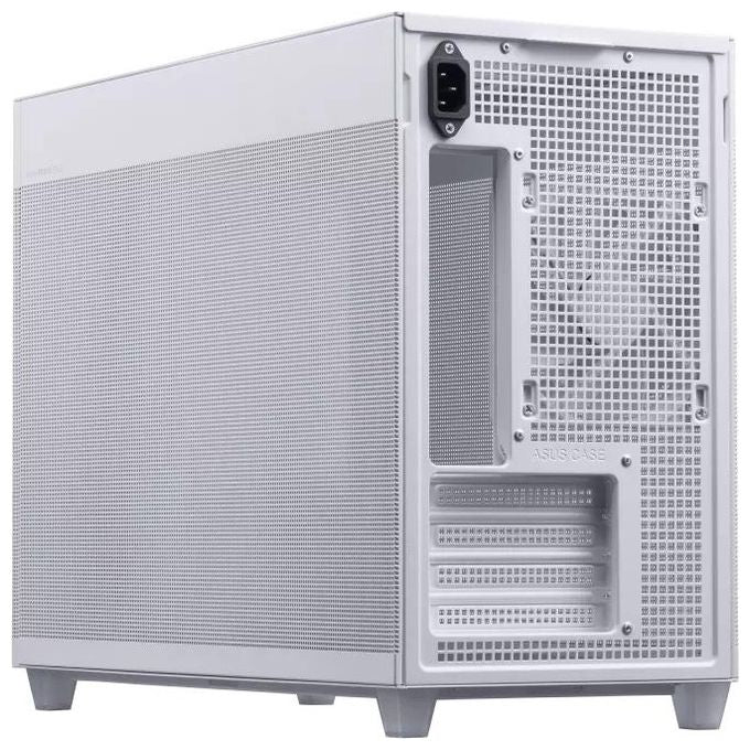 ASUS Prime AP201 TG, Case Micro-ATX, 33 litri, Pannelli Tool-free, Mesh quasi filtrante, Supporto per Dissipatori da 360 mm, Compatibile con Schede Grafiche fino a 338 mm e PSU ATX standard, Bianco