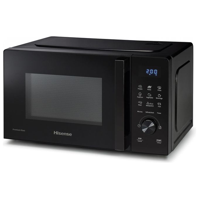 Hisense H20MOBSD1H Forno a Microonde Solo 20 L 700W 9 Programmi Rivestimento Ceramica colore Nero