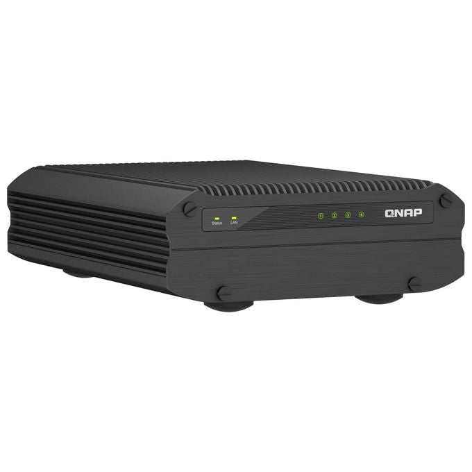 QNAP TS-I410X-8G TS-i410X NAS industriale fanless con Intel Atom x6425E 8 GB RAM 4 bay SATA 2.5'' 10GbE colore Nero