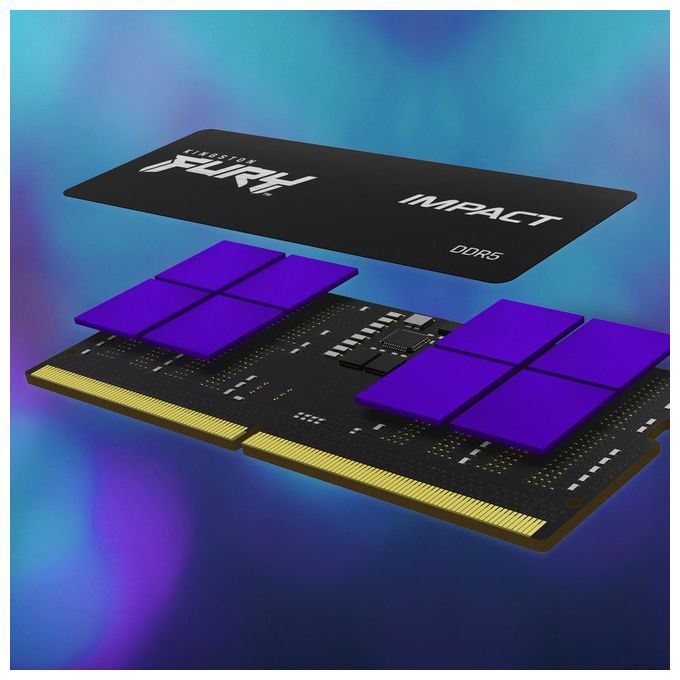 Kingston KF556S40IB-16 FURY Impact Memoria RAM 16GB DDR5 5600MHz CL40 SO-DIMM XMP 3.0 colore Nero