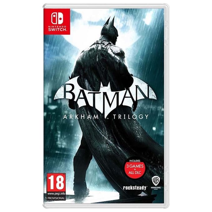 WARNER BROS BATMAN ARKHAM TRILOGY Videogioco per Nintendo Switch Include tutti i DLC pubblicati colore Nero