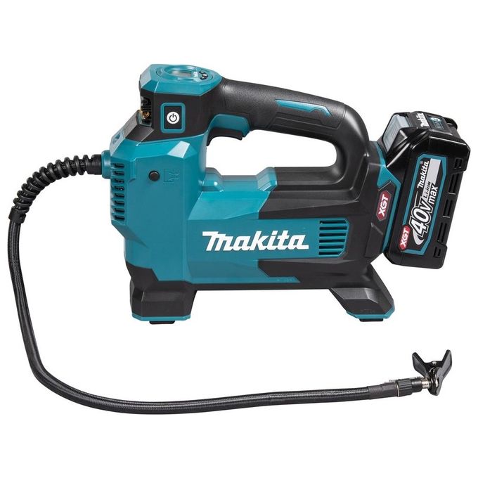 Makita MP001GZ Compressore Portatile a Batteria 40V max 11,1 bar 24 l-min con Display Digitale e Spegnimento Automatico colore Nero Blu