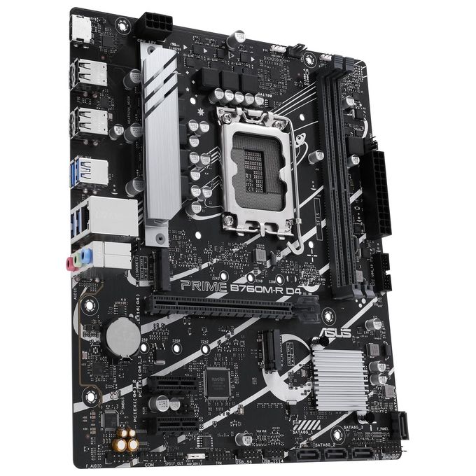 ASUS 90MB1HA0-M0EAY0 Prime Scheda Madre Intel LGA 1700 mATX DDR4 2 M.2 PCIe 4.0 Realtek 2.5Gb Ethernet HDMI 2.1 USB 5Gbps Aura Sync colore Nero