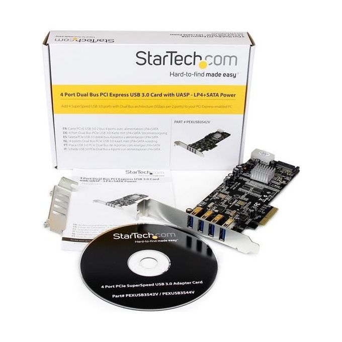 StarTech Scheda pci Express Usb3.0 Superspeed 4 Porte (3 est 1 int)