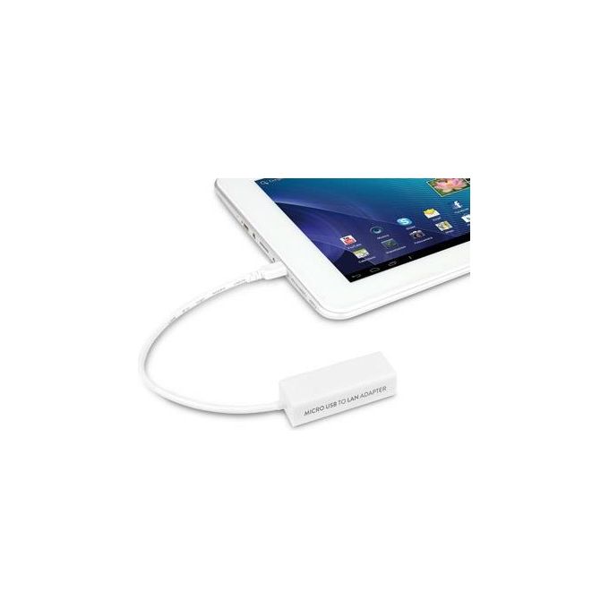 Hamlet Cavo Adattatore Micro Usb Otg-Lan 10-100Mbit per Tablet e Smartphone