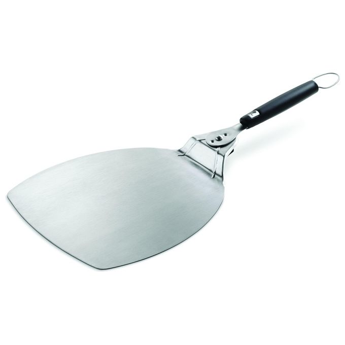 Weber 6691 Pala per Pizza Accessorio Barbecue Acciaio Inossidabile Manico Pieghevole Lavabile in Lavastoviglie colore Nero Argento