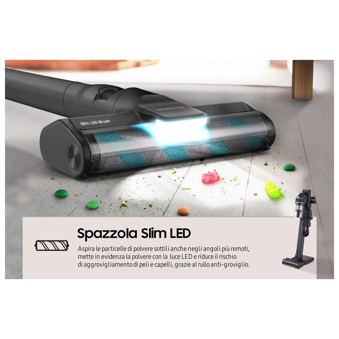Samsung VS20C9554TK Jet 95 Complete Extra Aspirapolvere Senza Fili Ciclonico 0.8 L 210W 120 min 86 dB colore Nero